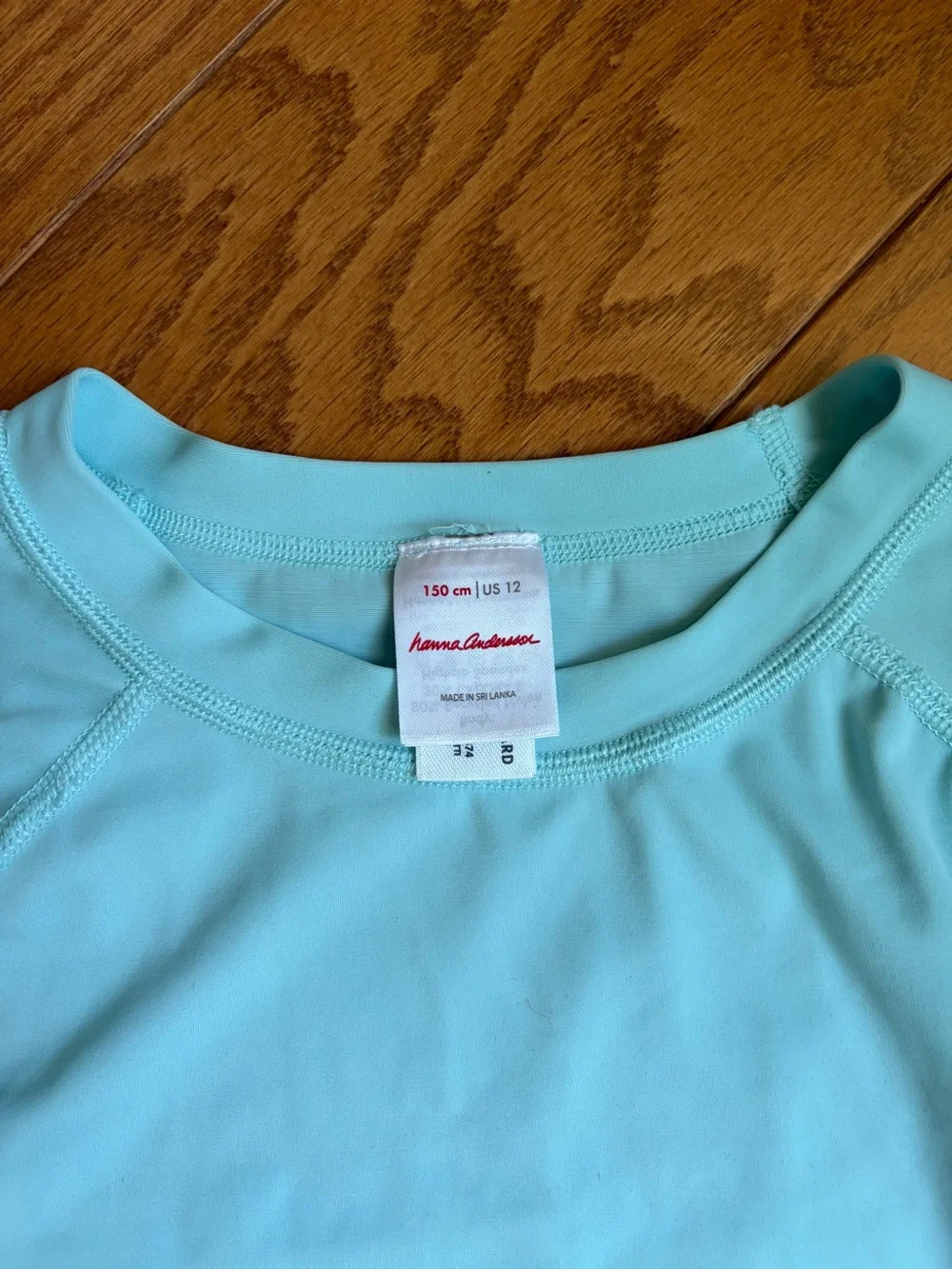 Hanna Andersson Kids Short-Sleeve Swim Rashguard in Mint Green NWOT